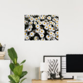 Kleding van witte melkbloemen poster (Thuiskantoor)