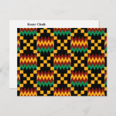 Kleding van zwart, groen, rood en geel briefkaart (Voorkant / Achterkant)