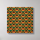 Kleding van zwart, groen, rood en geel canvas afdruk (Voorkant)