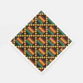 Kleding van zwart, groen, rood en geel servet (Hoek)