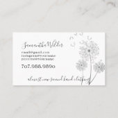 Kleding Verkoper Delicate Bloemen Visitekaartje (Achterkant)