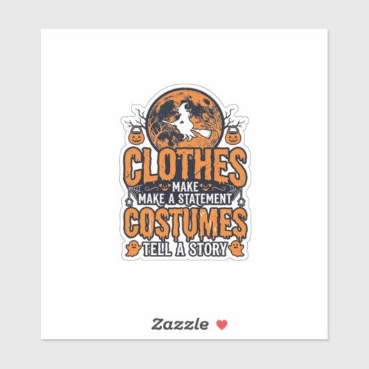 Kleding vintage Halloween Costume Statement T-shir Sticker (Vel)