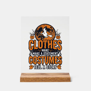 Kleding vintage Halloween kostuum statement shirt_ Acryl Bord