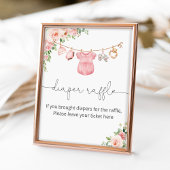 Kleding voor babymeisjes luier raffle bord poster