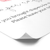 Kleding voor babymeisjes luier raffle bord poster (Hoek)