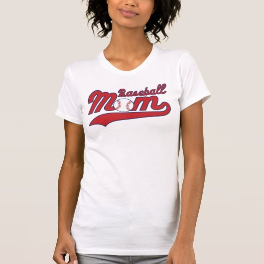 Kleding voor baseballmoeders op wedstrijddag t-shirt (Voorkant)