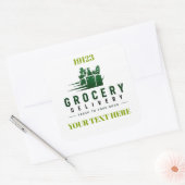 🛒 Kleding voor Boodschappenbezorgteam 🚚 Vierkante Sticker (Envelop)
