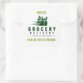 🛒 Kleding voor Boodschappenbezorgteam 🚚 Vierkante Sticker (Tas)
