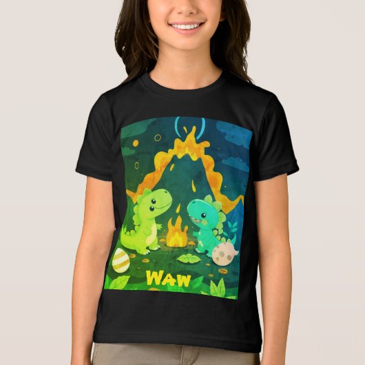 kleding voor dinosaurussen Tri-Blend shirt (Voorkant)