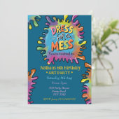 Kleding voor een puinhoop kinder kunstfeest kaart (Staand voorkant)