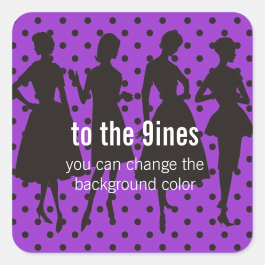  kleding voor het aanbrengen van naaigarden in het vierkante sticker (Voorkant)