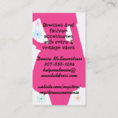 kleding voor het aanbrengen van naaigarden in het visitekaartje (Achterkant)