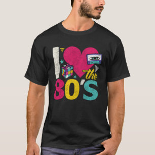 Kleding voor mannen en vrouwen voor 80s-themafeest t-shirt
