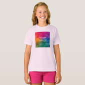 Kleding voor meisjes T-shirt Afbeelding Bleek Roze (Voorkant volledig)