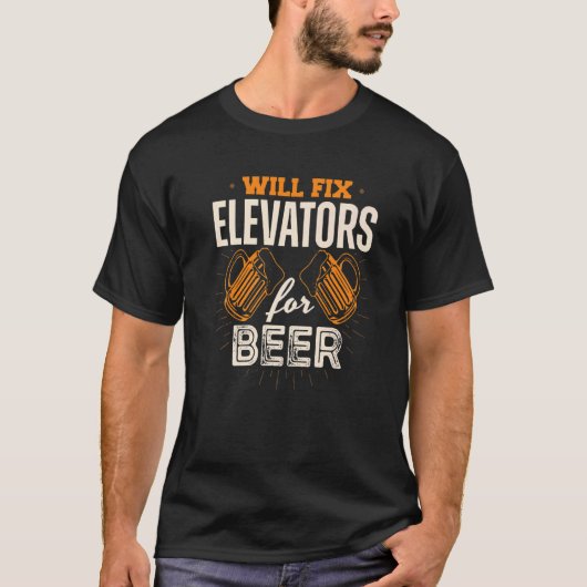 Kleding voor Premium Bier Technicus Liftmonteur T-shirt (Voorkant)