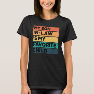 Kleding voor schoonzoon met motieven voor familie t-shirt