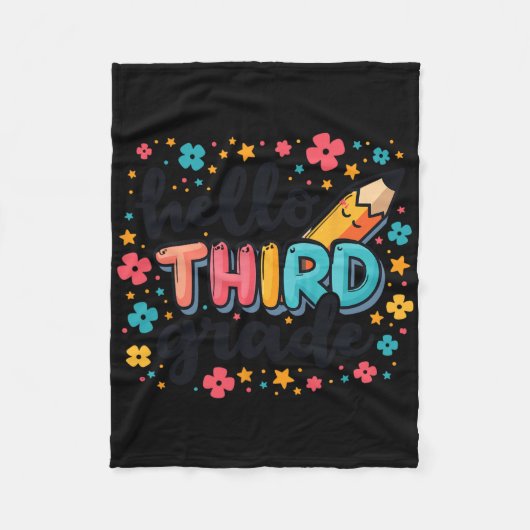 Kleding voor terug naar school in de 3e klas fleece deken (Voorkant)