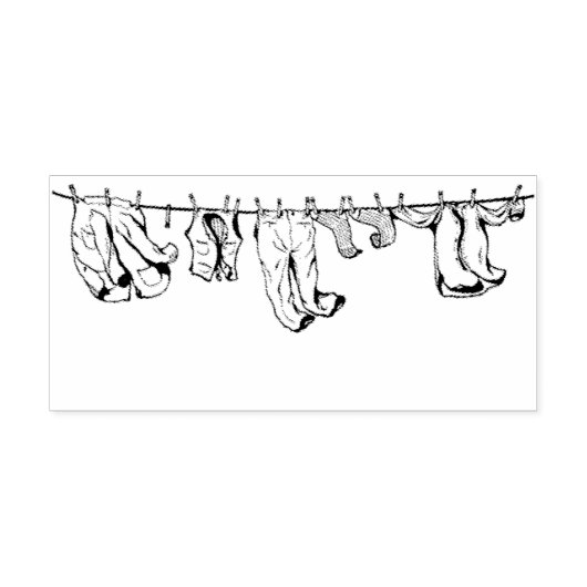  kleding voor wasgoed, kunststempel rubberstempel (Afrduk)