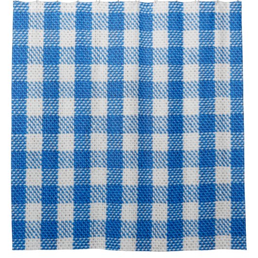 Kleding voor witte en blauwe diners douchegordijn (Voorkant)