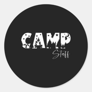 Kleding voor zomerkampmedewerkers Zomerkampmedewer Ronde Sticker