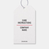 Kleding Wassen Zorg Instructies Hang Label Cadeaulabel (Voorkant)