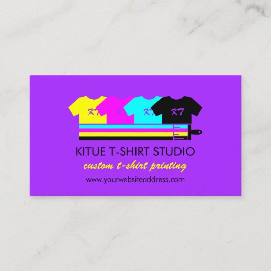 Kleding Winkel Print on demand paars Visitekaartje (Voorkant)