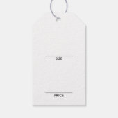 Kleding witte hangende schermprijs Label hangen Cadeaulabel (Achterkant)