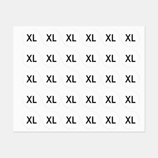 Kleding XL grote maatlabels voor kleding kleding Labels (Vel)