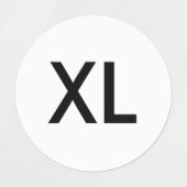 Kleding XL grote maatlabels voor kleding kleding Labels (Design 2)
