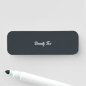 Kleding Zakelijke Typografie Zwart Wit Grijs Naamplaatje (In situ)