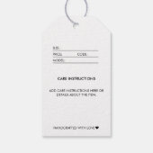 Kleding zwart met hoge schermprijs Label hangen Cadeaulabel (Achterkant)