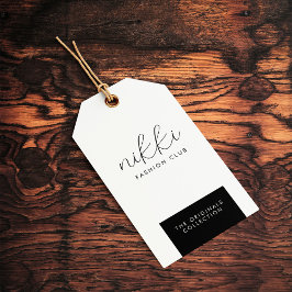 Kleding zwart met hoge schermprijs Label hangen Cadeaulabel