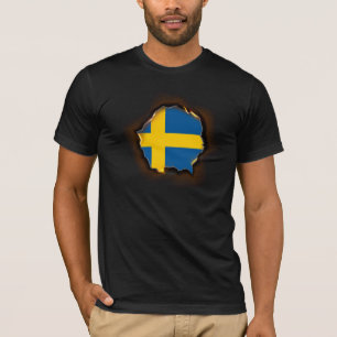 Kleding Zweden vlag in mij, Zweedse brandwonden T-shirt