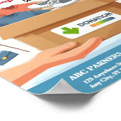 Kledingaandrijving Donatie Flyer ontwerp Poster (Hoek)