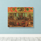 Kledingdrogers die hun handel en vaardigheden demo canvas afdruk (Insitu (Houten vloer))