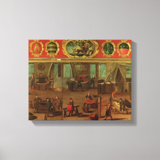 Kledingdrogers die hun handel en vaardigheden demo canvas afdruk (Voorkant)