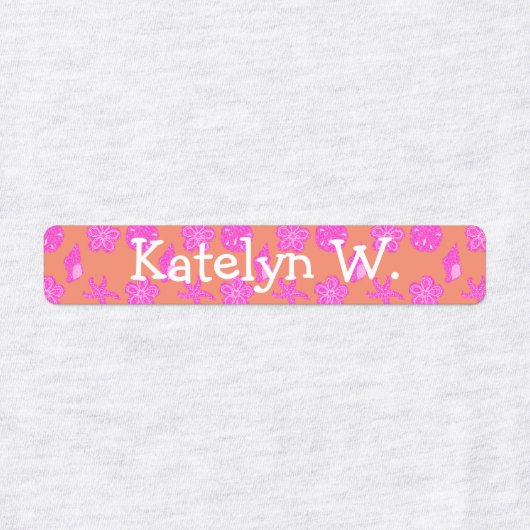 Kledingetiketten Ocean Persoonlijke jongens meisje Labels (Design 2)