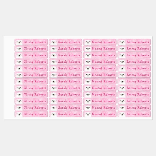 Kledingetiketten voor beren met een nodulair labels (Vel)