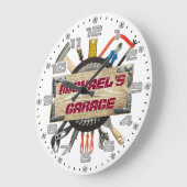 Kledinggereedschappen Man Cave  Retro Style Grote Klok (Hoek)