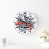 Kledinggereedschappen Man Cave  Wall Clock Grote Klok (Huis)