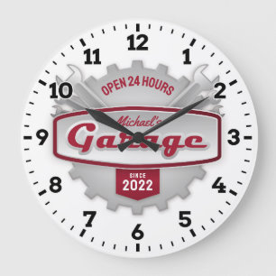 Kledinggereedschappen Man Cave  Wall Clock Grote Klok