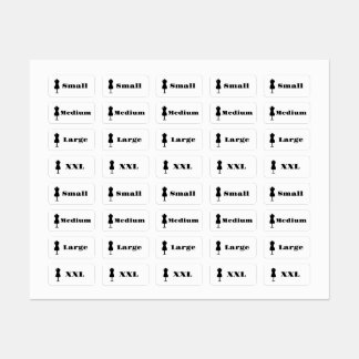 Kledinggrootte Labels