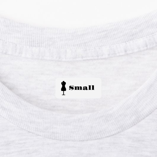 Kledinggrootte Labels (Aangebracht)