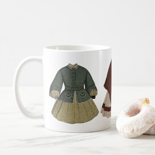  kledingillustratie koffiemok (Met donut)