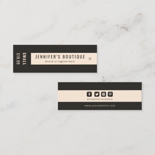 Kledingkleding Labels donkerbruine donkerbruine La (Voorkant / Achterkant)