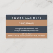 Kledingkleding Winkel afdrukken op aanvraag Visitekaartje (Achterkant)