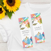 Kledinglabels Kleine Zakelijke Bloem Prijslabel Contactkaartje