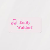 Kledinglabels voor kinderen met roze noot labels (Design 1)