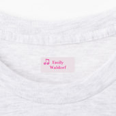Kledinglabels voor kinderen met roze noot labels (Aangebracht)