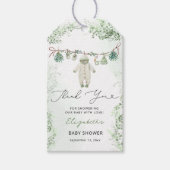 Kledinglijn Eucalyptus Baby shower Bedankt Cadeaulabel (Voorkant)